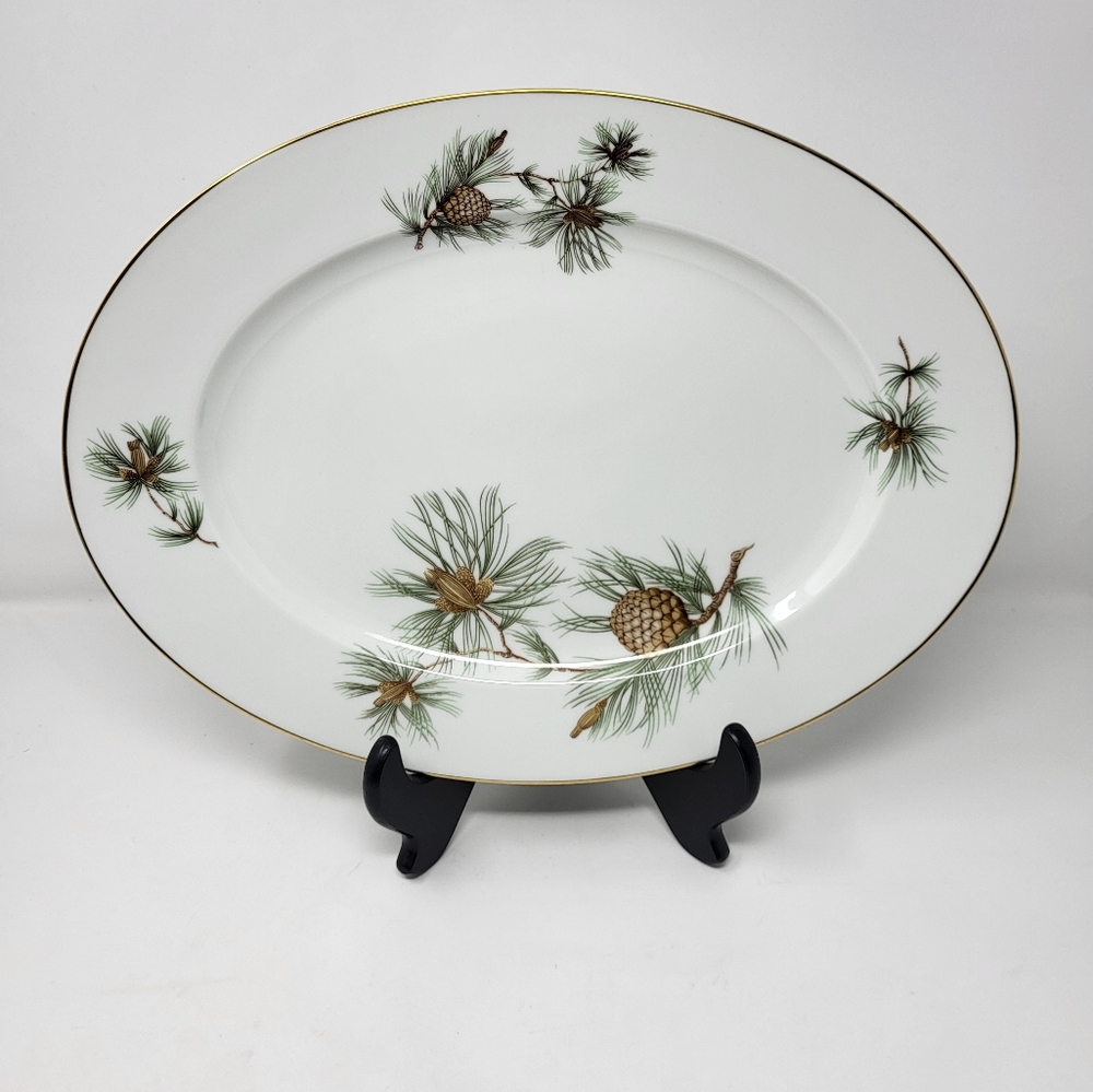 Rosenthal Germany Pine Needles Selb-Plossberg Aida Large Oval 15" Platter Dish - Picture 1 of 6